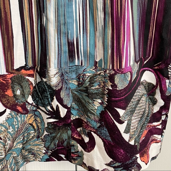 Tahari Blue Purple Watercolor Sheath Dress - Size 10 - Picture 4 of 5